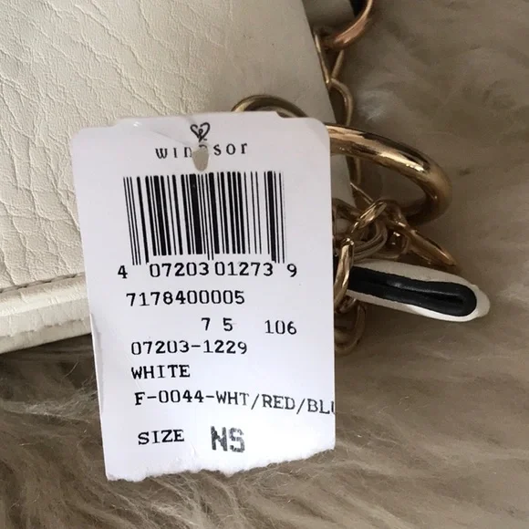 NWT Americana red white blue purse fringes vegan leather zipper compartments - Picture 9 of 12